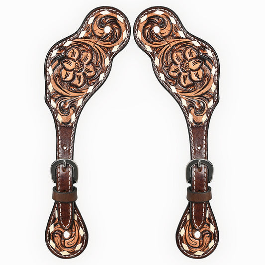 BER196-Western American Leather Spur Strap