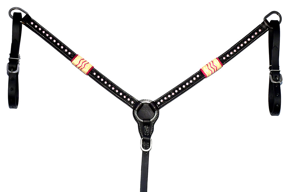 BER201-Western Leather Breast Collar