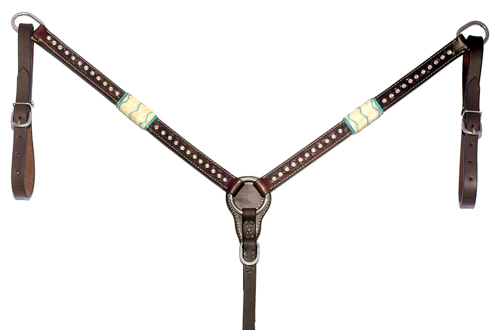 BER204-Western Leather Breast Collar
