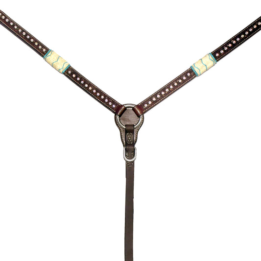 BER204-Western Leather Breast Collar
