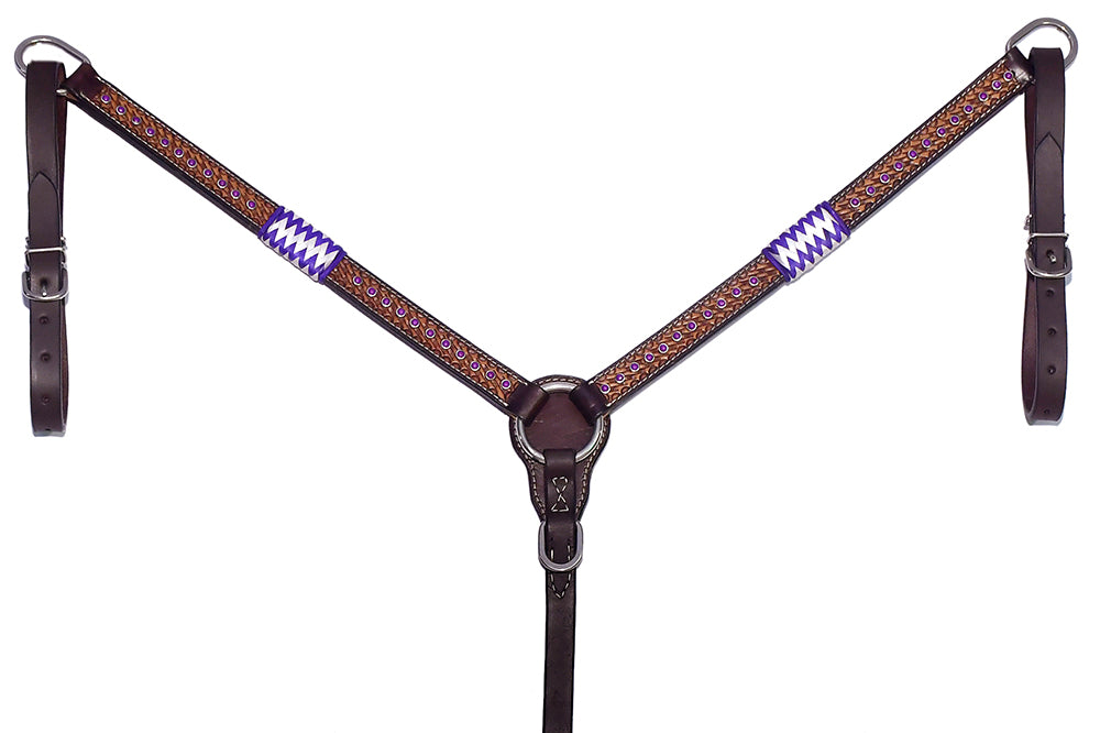 BER205-Western Leather Breast Collar
