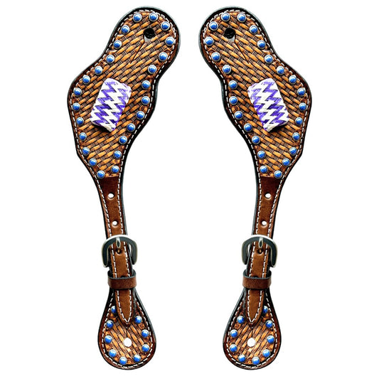 BER205-Western American Leather Spur Strap