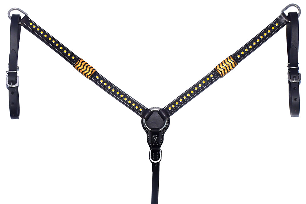 BER206-Western Leather Breast Collar