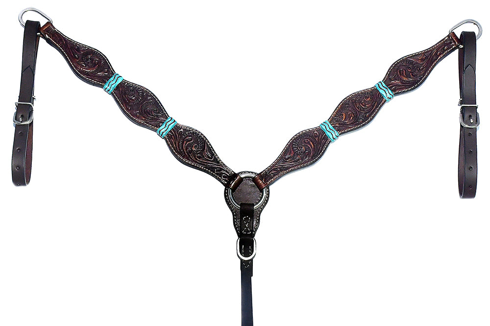 BER207-Western Leather Breast Collar