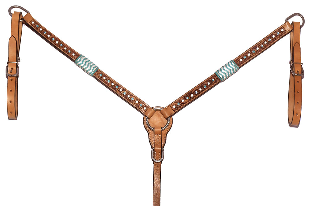 BER209-Western Leather Breast Collar