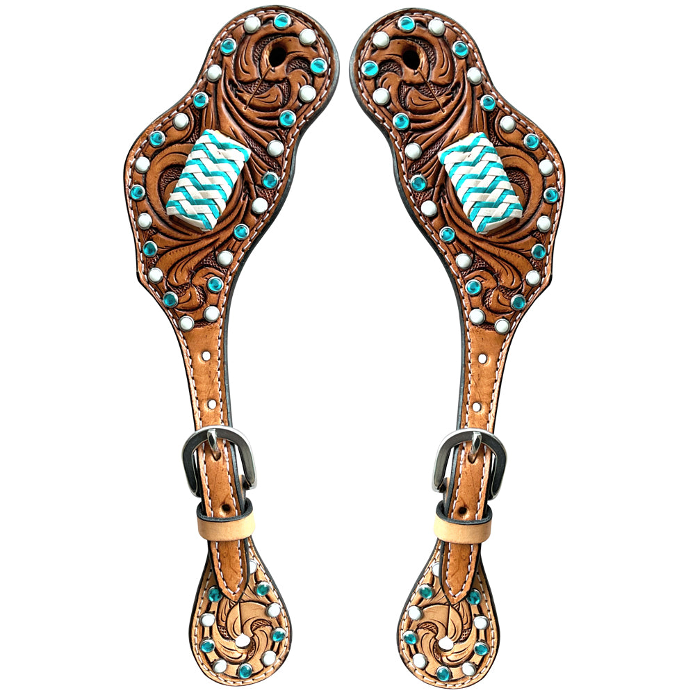 BER209-Western American Leather Spur Strap