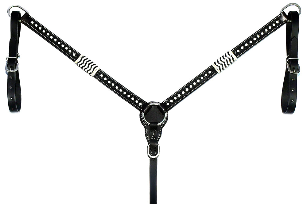 BER211-Western Leather Breast Collar