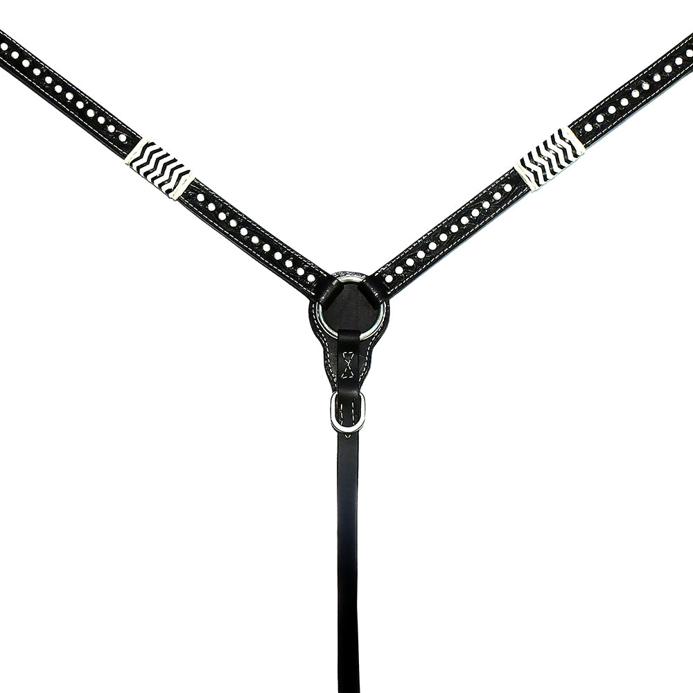 BER211-Western Leather Breast Collar