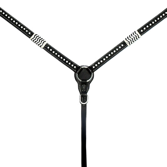 BER211-Western Leather Breast Collar