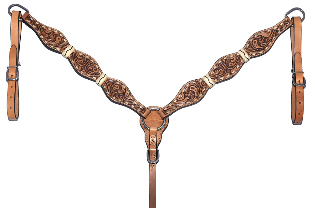 BER212-Western Leather Breast Collar