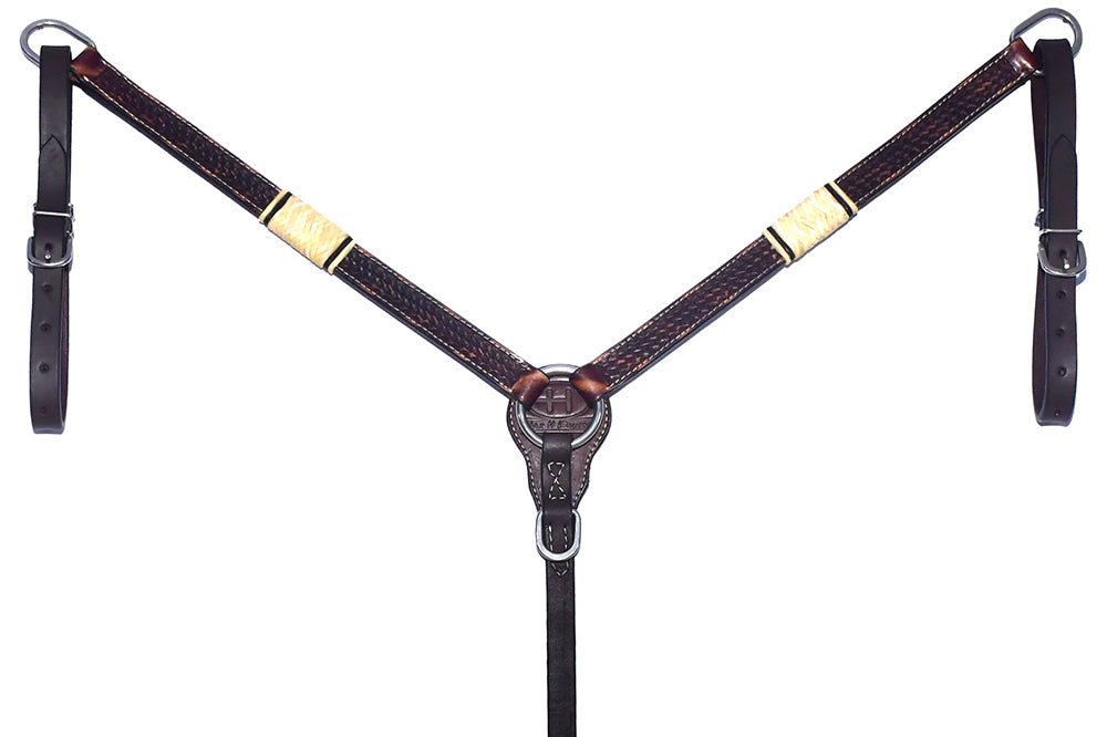 BER214-Western Leather Breast Collar