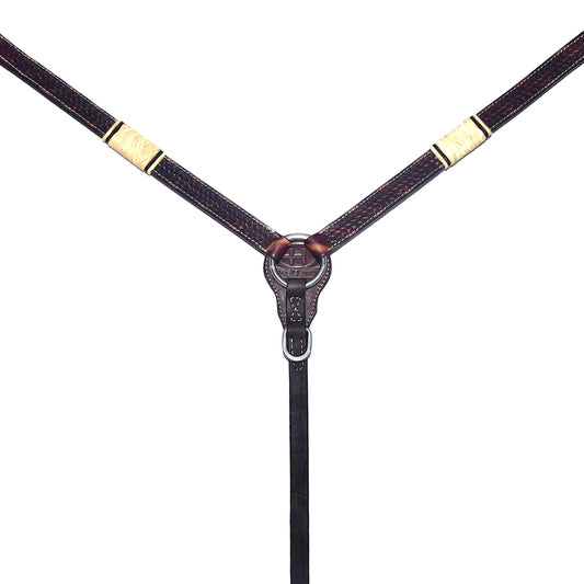 BER214-Western Leather Breast Collar