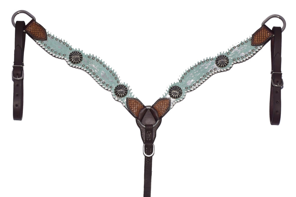 BER219-Western Leather Breast Collar