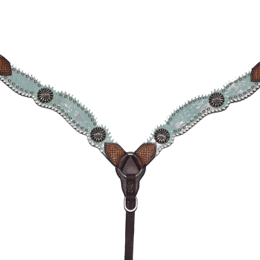 BER219-Western Leather Breast Collar