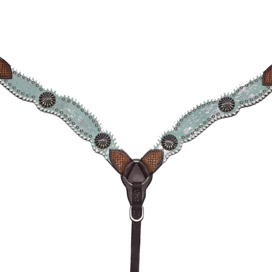BER219-Western Leather Breast Collar