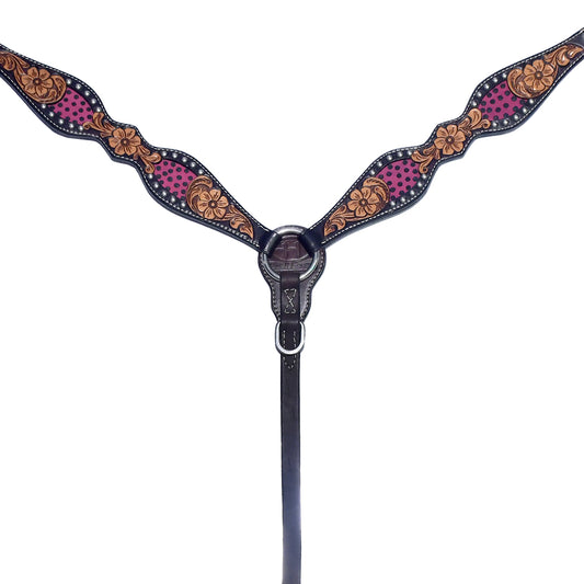 BER235-Western Leather Breast Collar