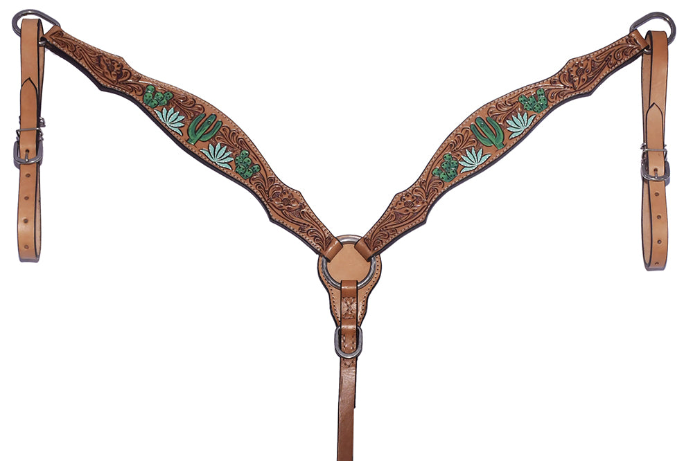 BER237-Western Leather Breast Collar