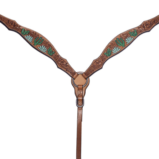 BER237-Western Leather Breast Collar