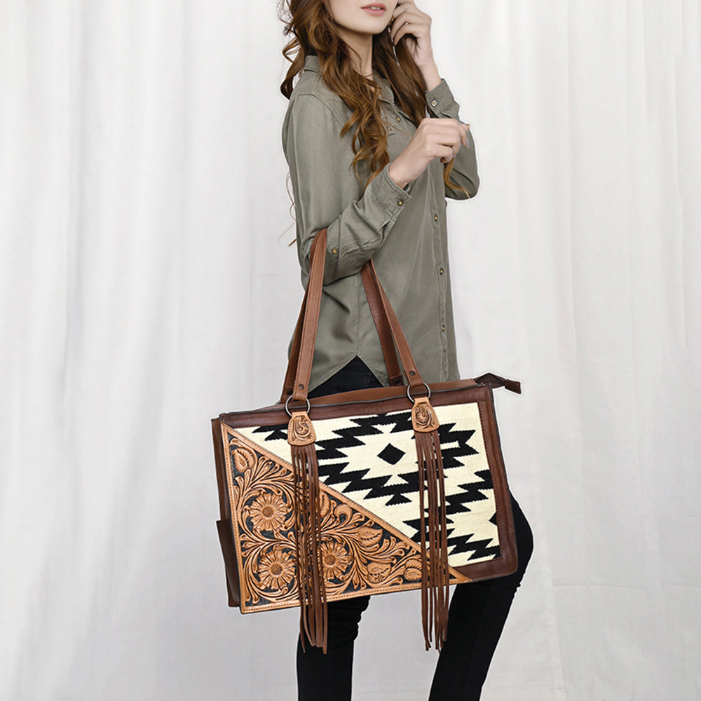 LC-ADBGZ201B Tote Genuine Western Leather Women Bag