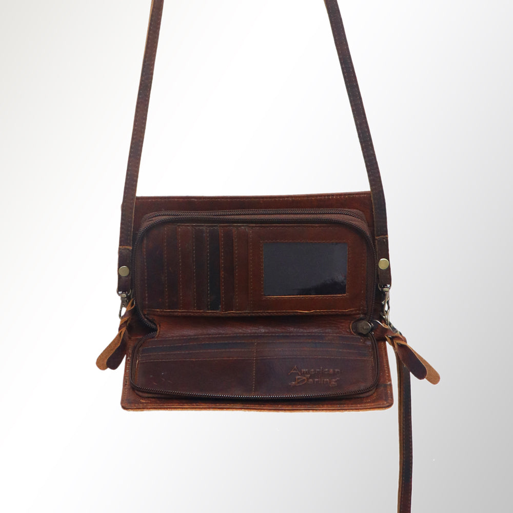 ADBGM169 Hand-Painted Leather Crossbody Purse - Multiple Western Scene