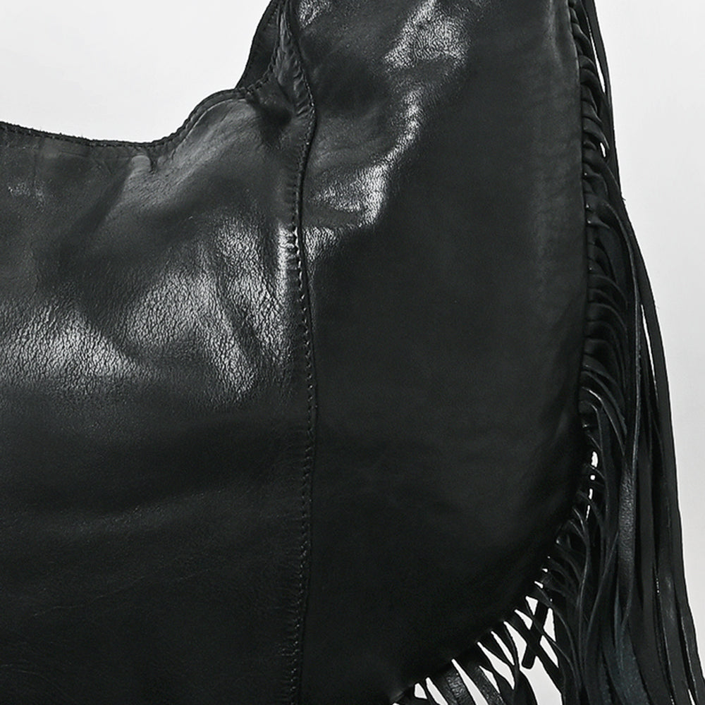 SWC127 Signature Side-Fringe Hobo Bag