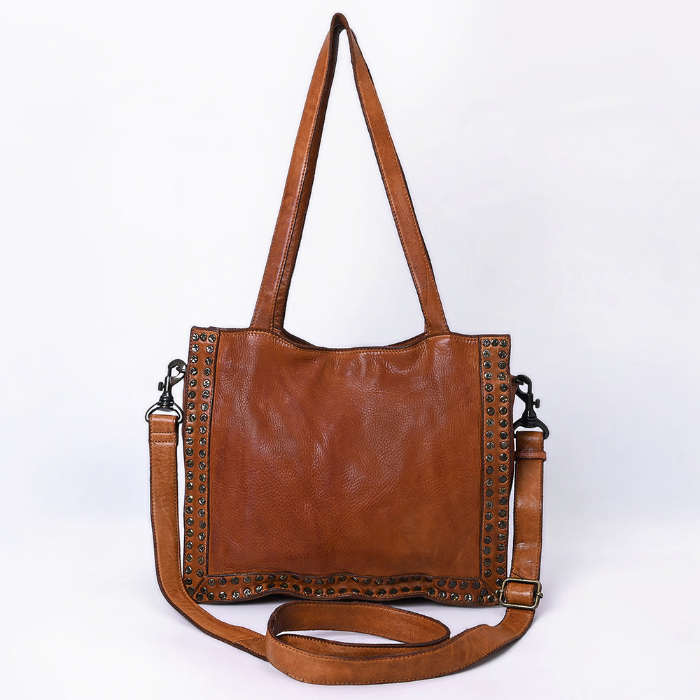 SWC133TAN Tote Genuine Leather women bag western Bag Betsy