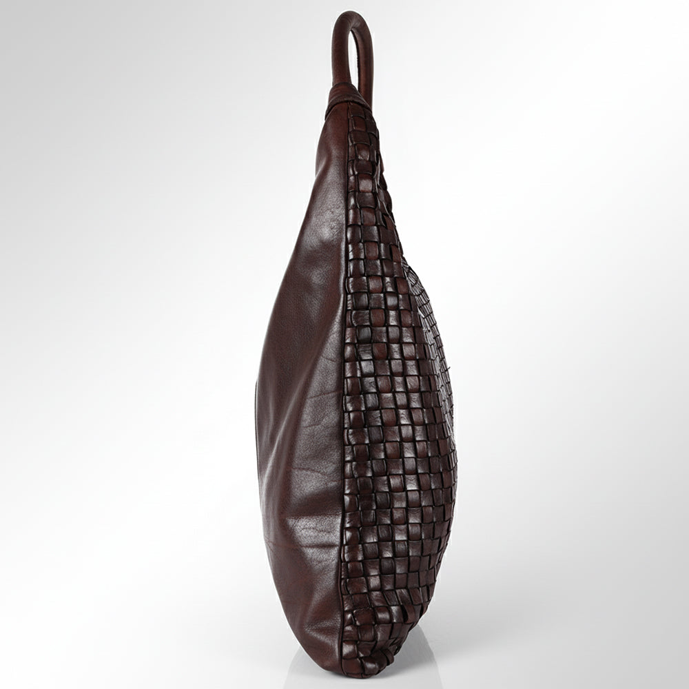 SWC141 Artisan Woven Leather Hobo Bag