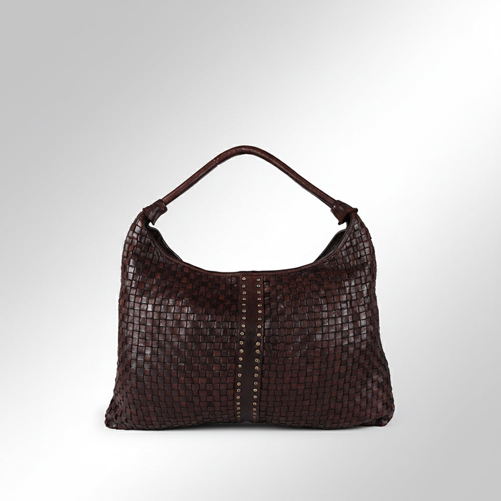 SWC141 Artisan Woven Leather Hobo Bag