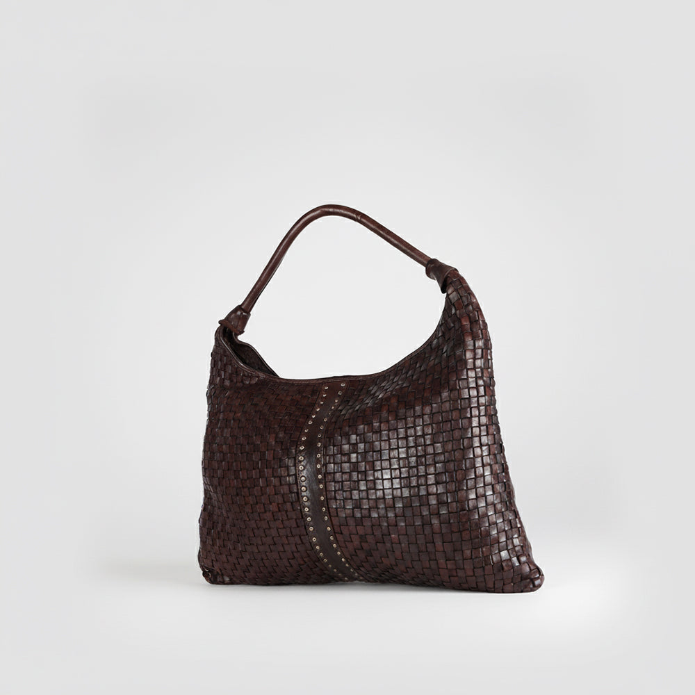 SWC141 Artisan Woven Leather Hobo Bag