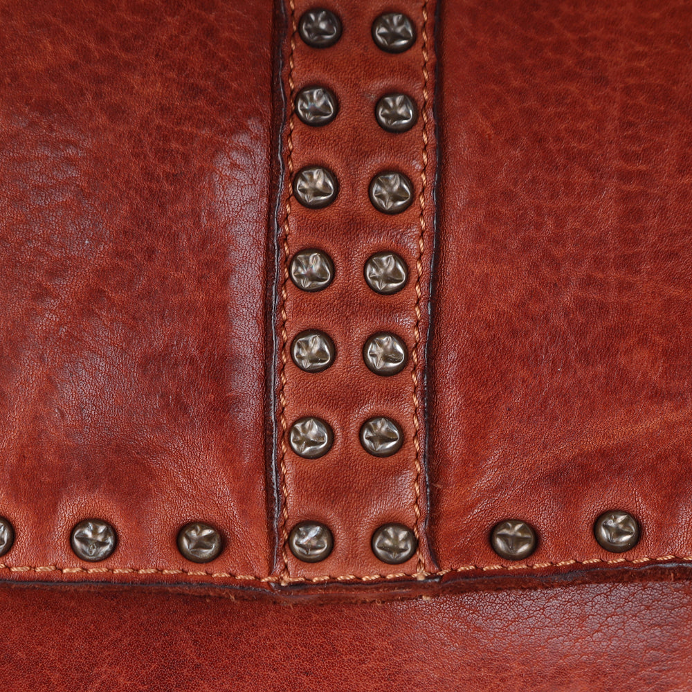 SWC145 Signature Riveted Leather Backpack