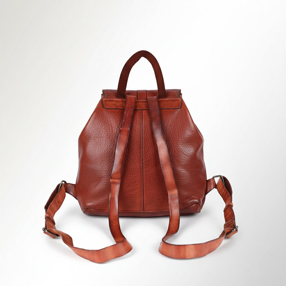 SWC145 Signature Riveted Leather Backpack