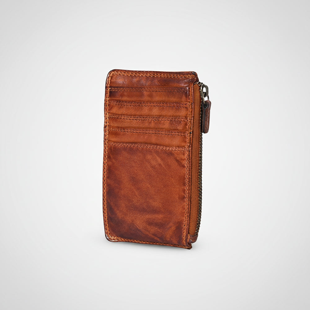 SWC146 Functional Leather Zipper Card Holder