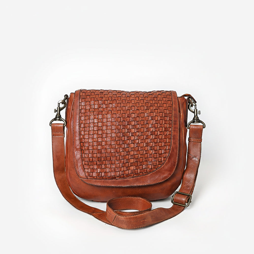 SWC160 Decorative Woven Leather Crossbody