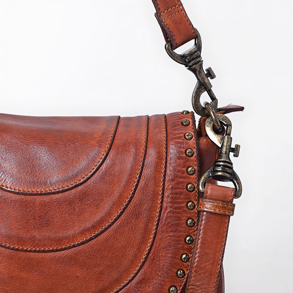 SWC174 Studded Leather Crossbody Bag