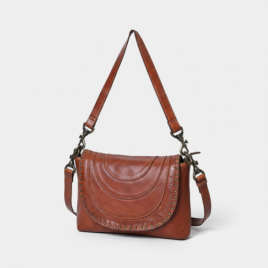 SWC174 Studded Leather Crossbody Bag
