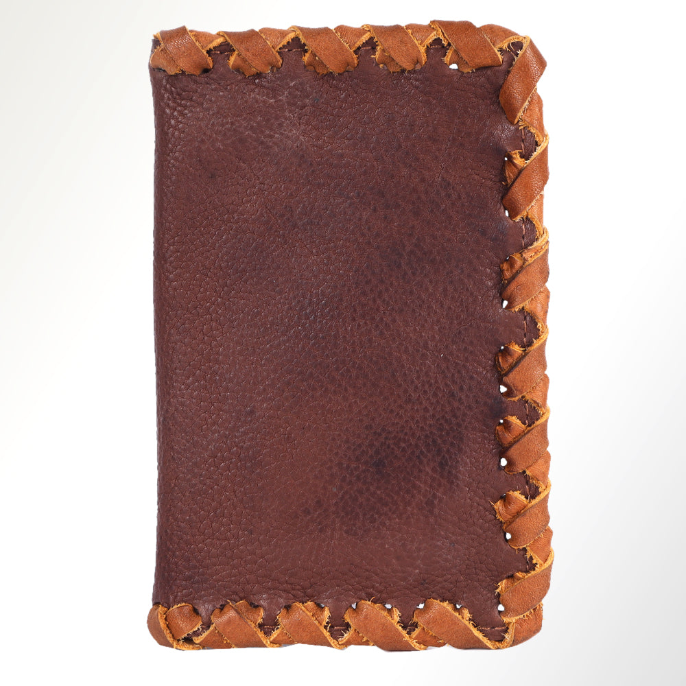 ADBGM246 Leather Whipstitch Wallet - Compact Horizontal Western Card Holder