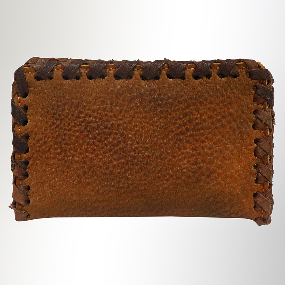 ADBGM246 Leather Whipstitch Wallet - Compact Horizontal Western Card Holder