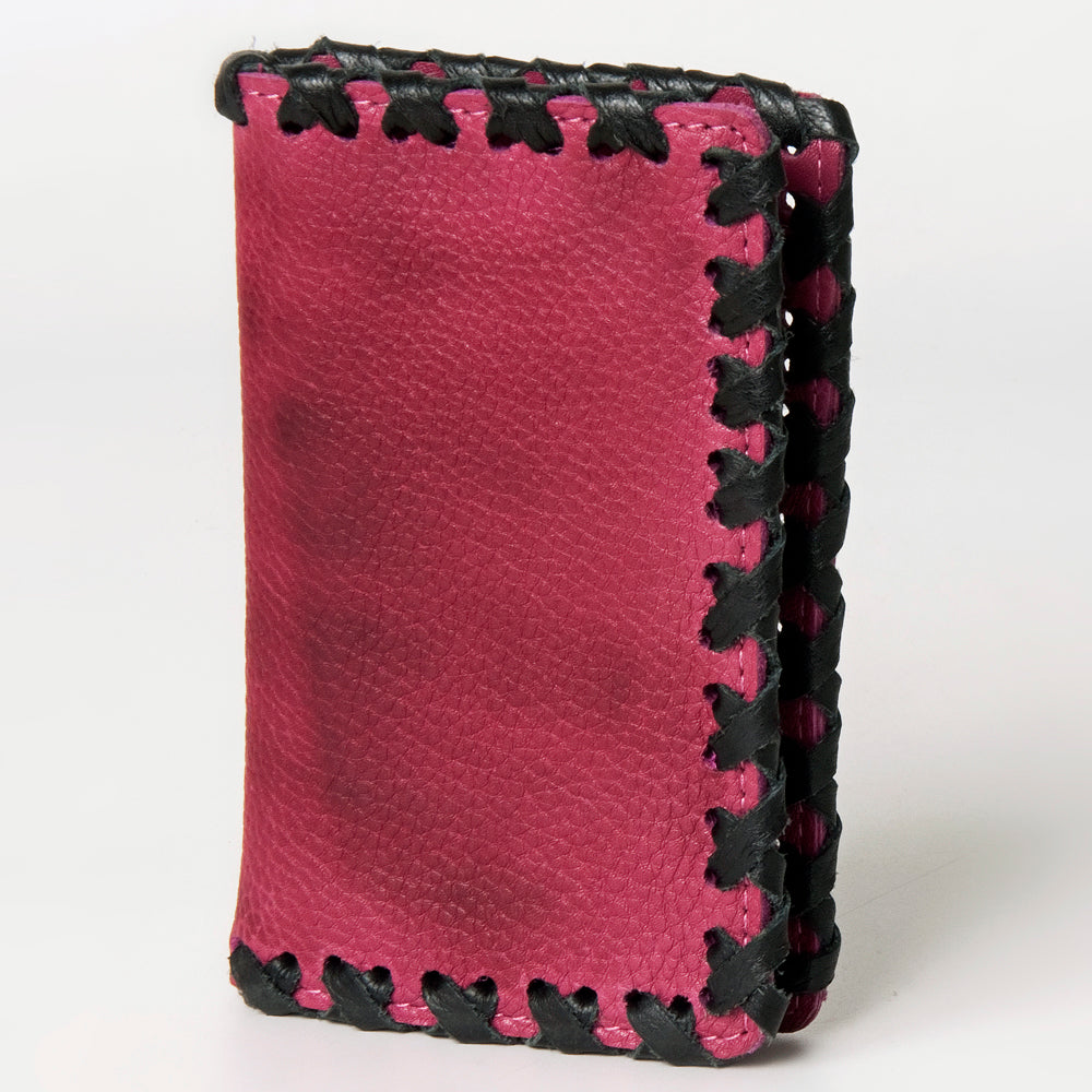 ADBGM246 Leather Whipstitch Wallet - Compact Horizontal Western Card Holder