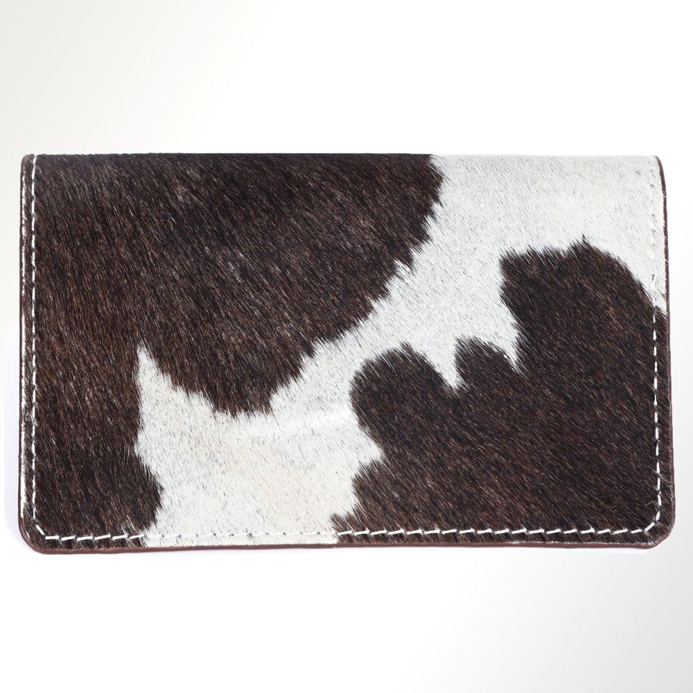 ADBGM246 American Darling Hair-On Leather Card Holder with Slim Bifold Design