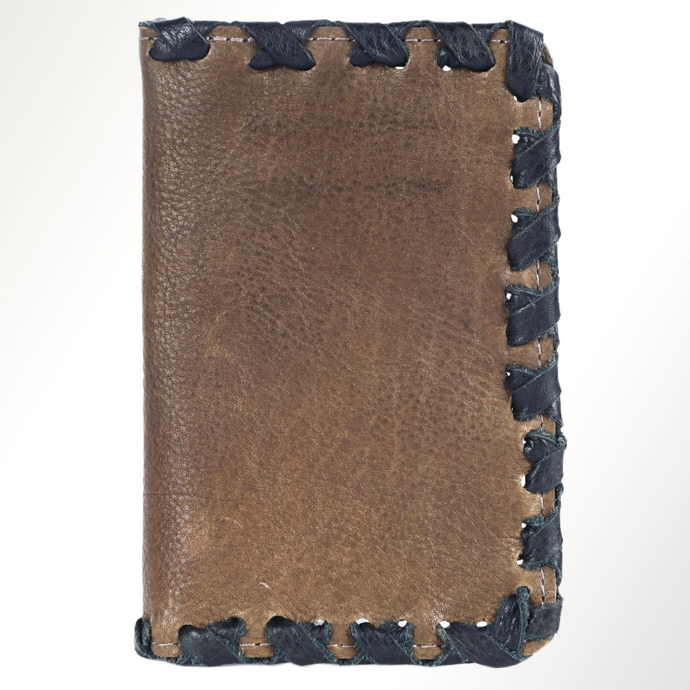 ADBGM246 Leather Whipstitch Wallet - Compact Horizontal Western Card Holder