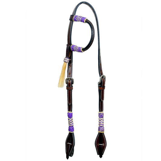 BEOBE115-Western Leather One Ear Headstall