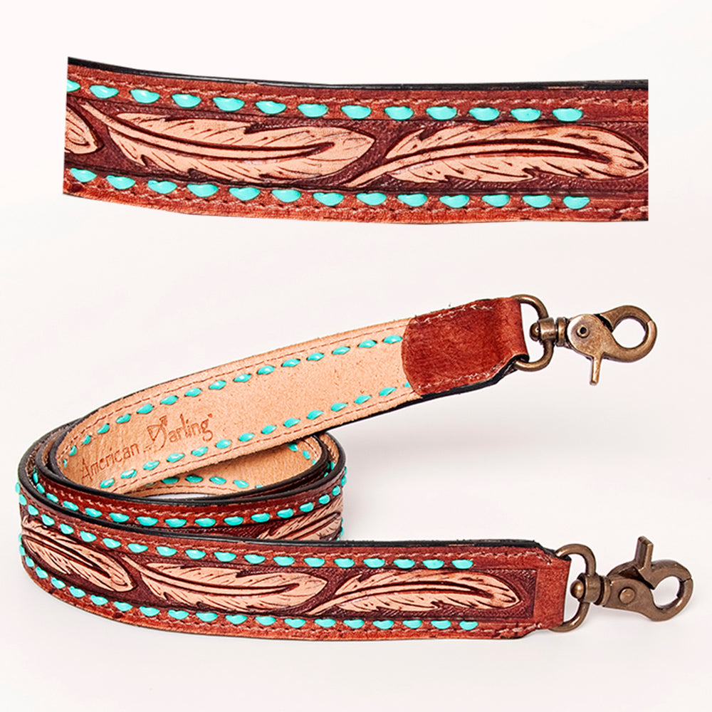 LC-ADSTF108 Hand Tooled Genuine Leather Handle Strap