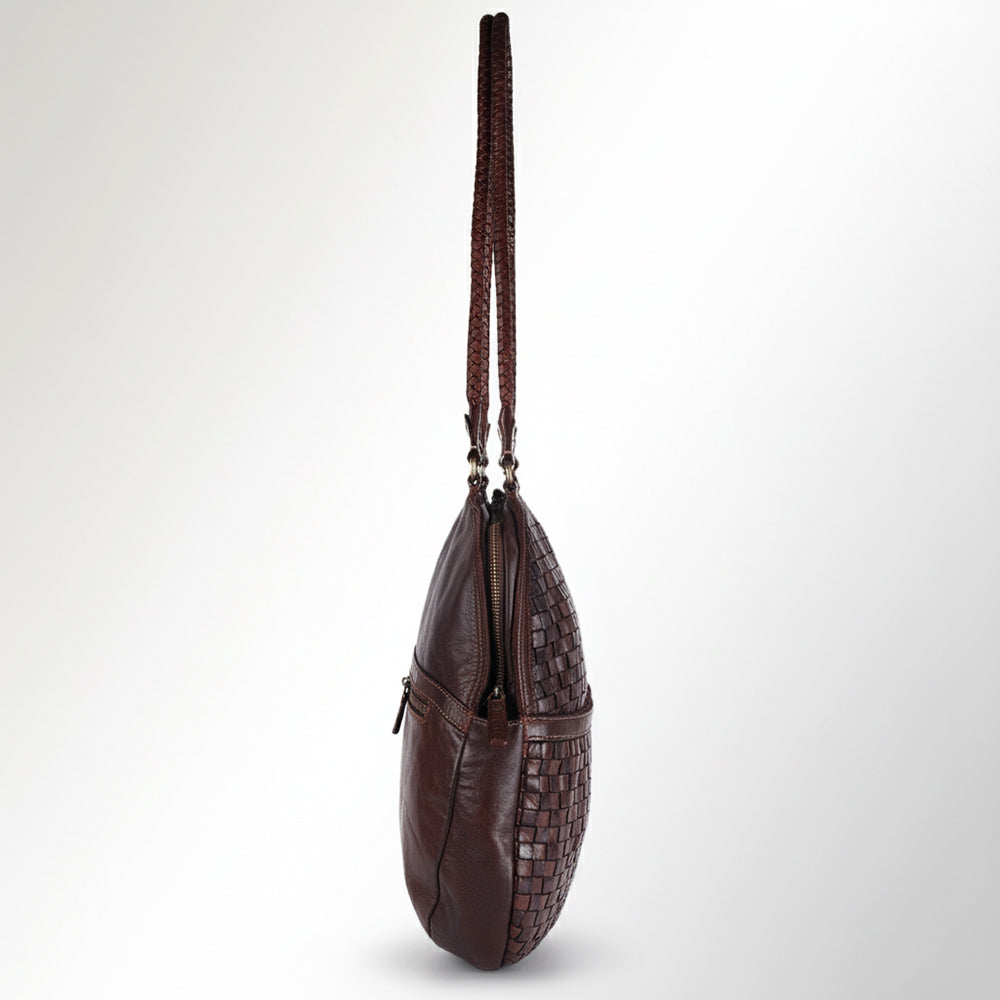 SWC130 Modern Weave-Pattern Shoulder Bag
