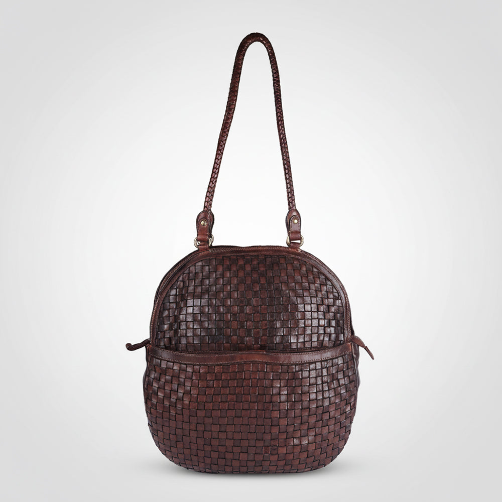 SWC130 Modern Weave-Pattern Shoulder Bag