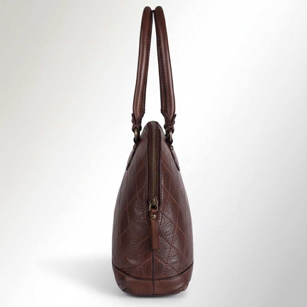 SWC123 Heritage Diamond-Stitch Dome Tote