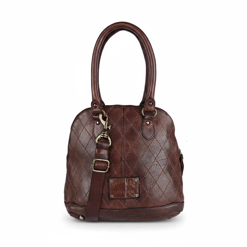 SWC123 Heritage Diamond-Stitch Dome Tote
