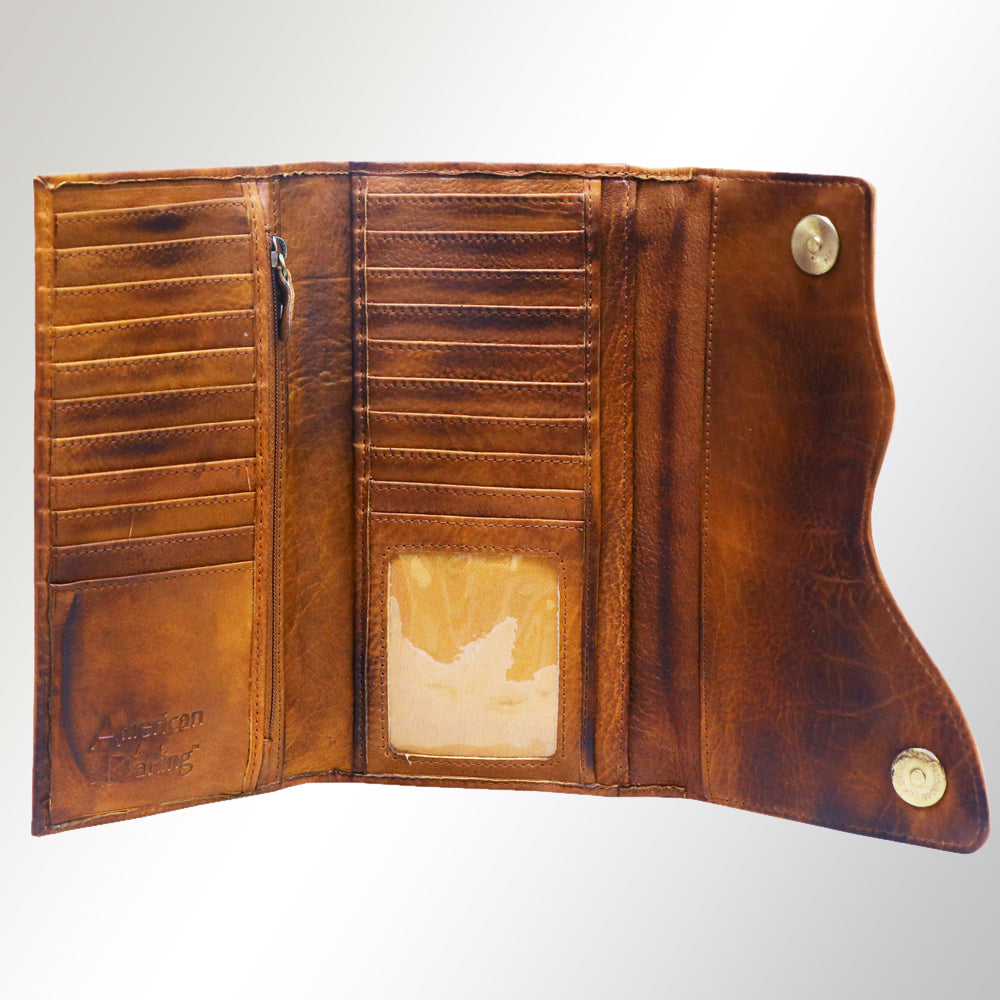 ADBGM179 Handcrafted Western Tooled Leather Crossbody with Artistic Rodeo Design