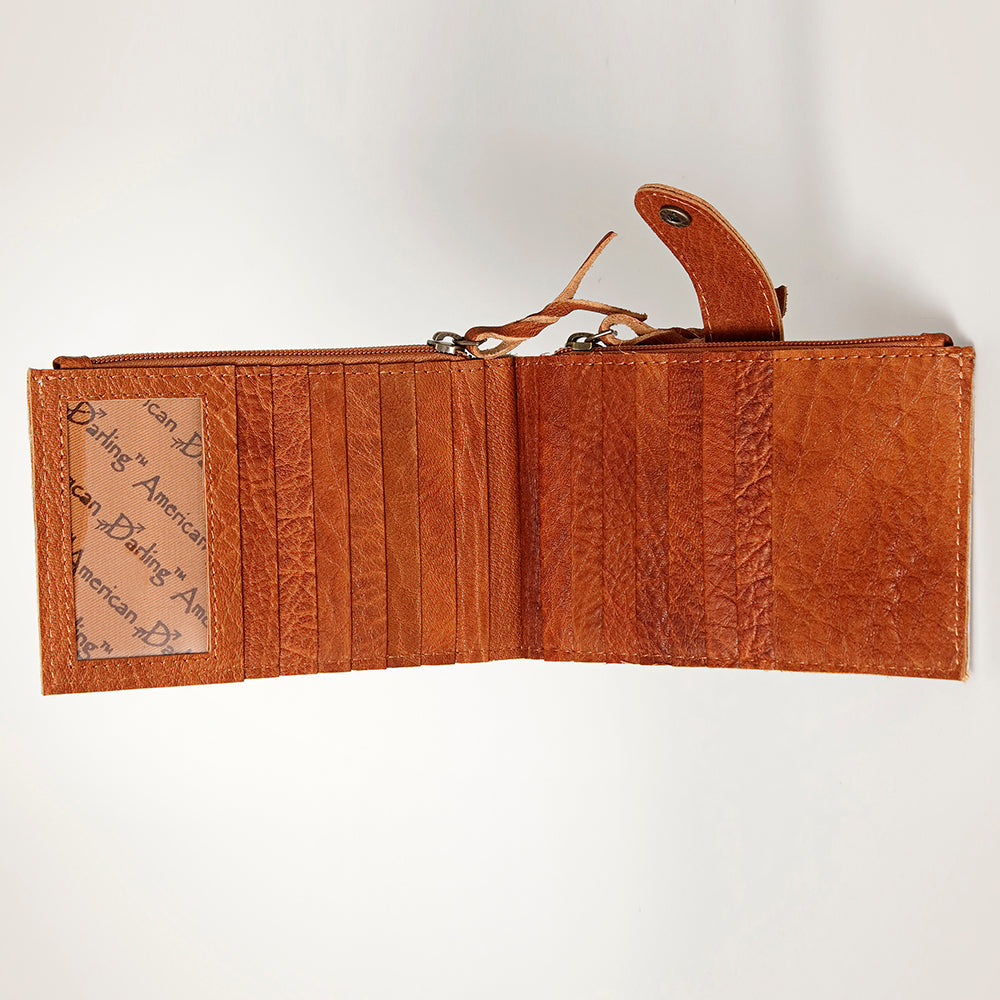 LC-ADBG813 Hair-On Cowhide Card-Holder Bag with Leather Snap Strap