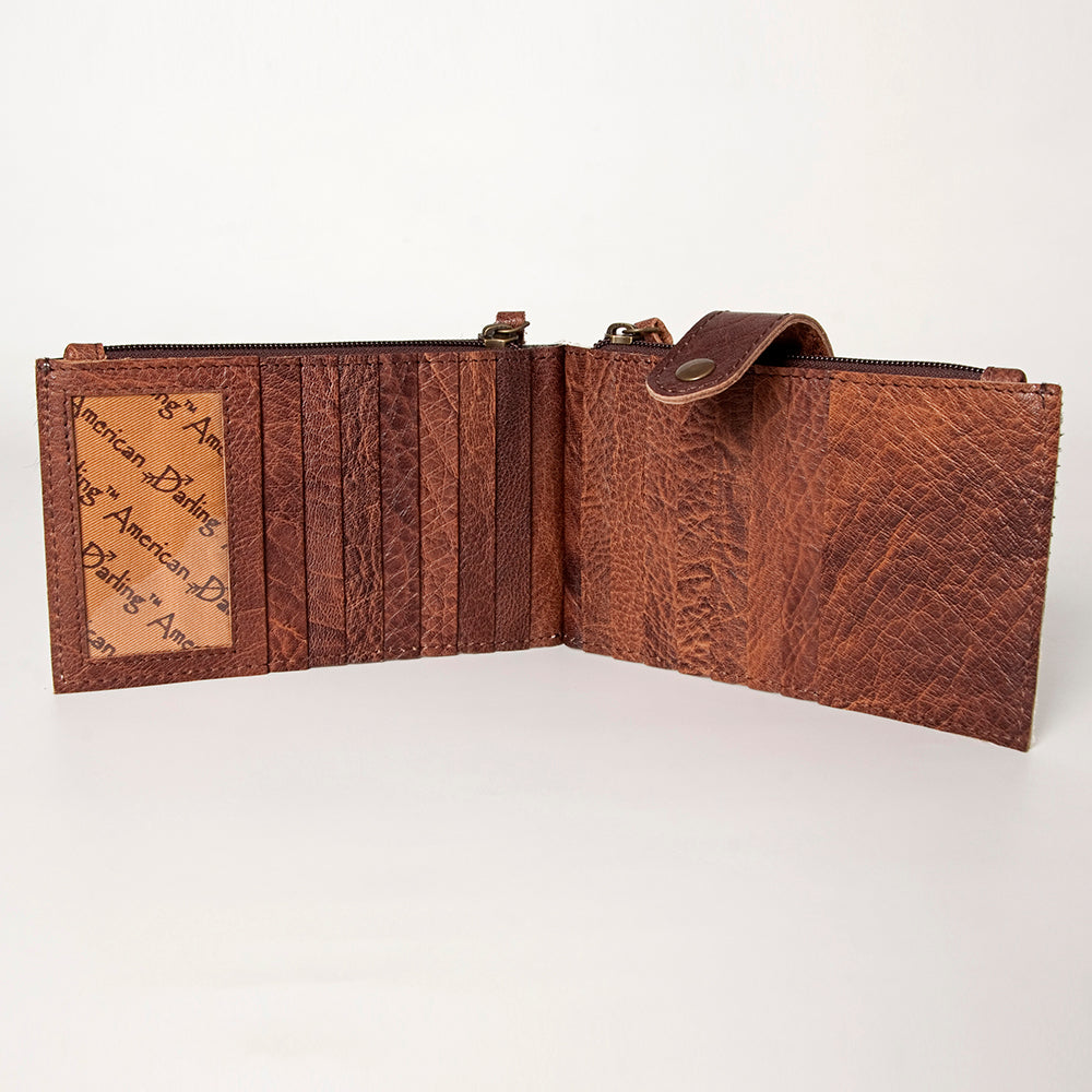 LC-ADBG813 Hair-On Cowhide Card-Holder Bag with Leather Snap Strap