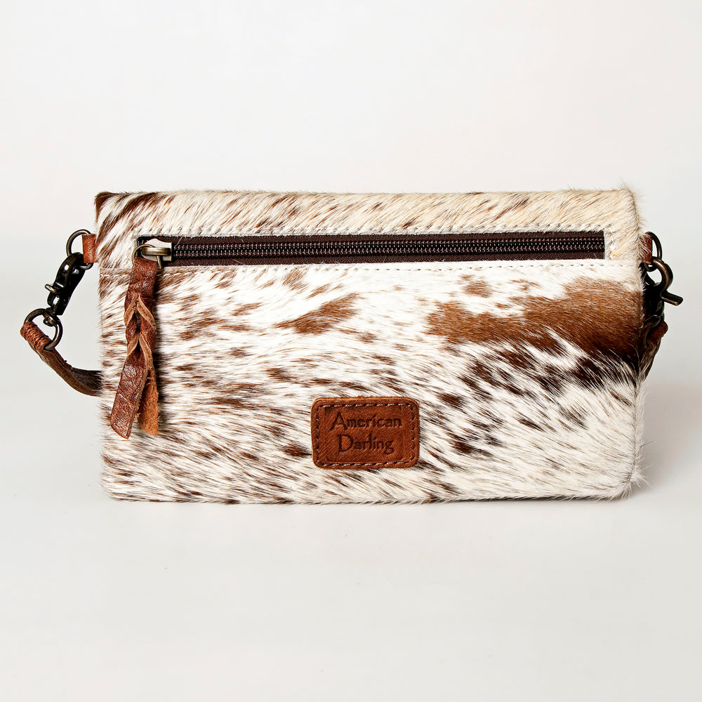 ADBG819 American Darling Handcrafted Leather Small Cross body Bag with Hair-On Cowhide